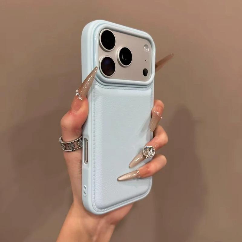 

Роскошный кожаный чехол-барабан для iPhone 17 16 Pro Max Ударопрочные чехлы для iPhone 17 Air 16 15 14 13 Pro Max Мягкая задняя крышка For iPhone 17Pro Max