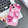 Pink smudge love applies to iPhone17 Pro mobile phone case Apple 16 cream wave 14/13 soft case 15