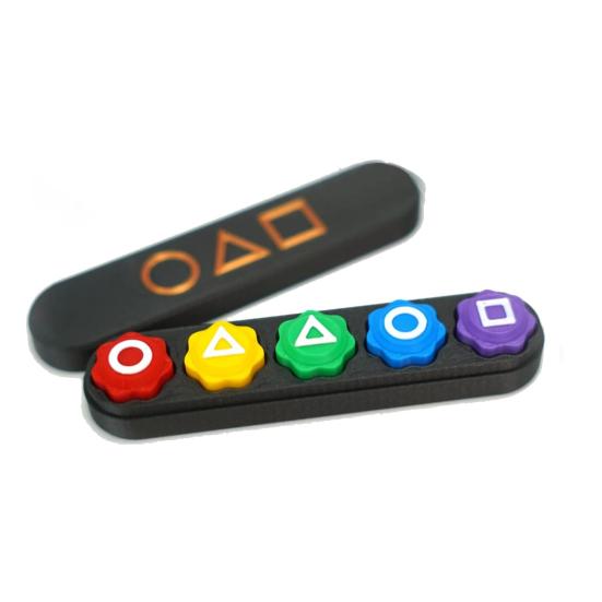 45659 Sets Geometric Dice Korean Game Hand-Eye Coordination Training Colorful Stone Catching