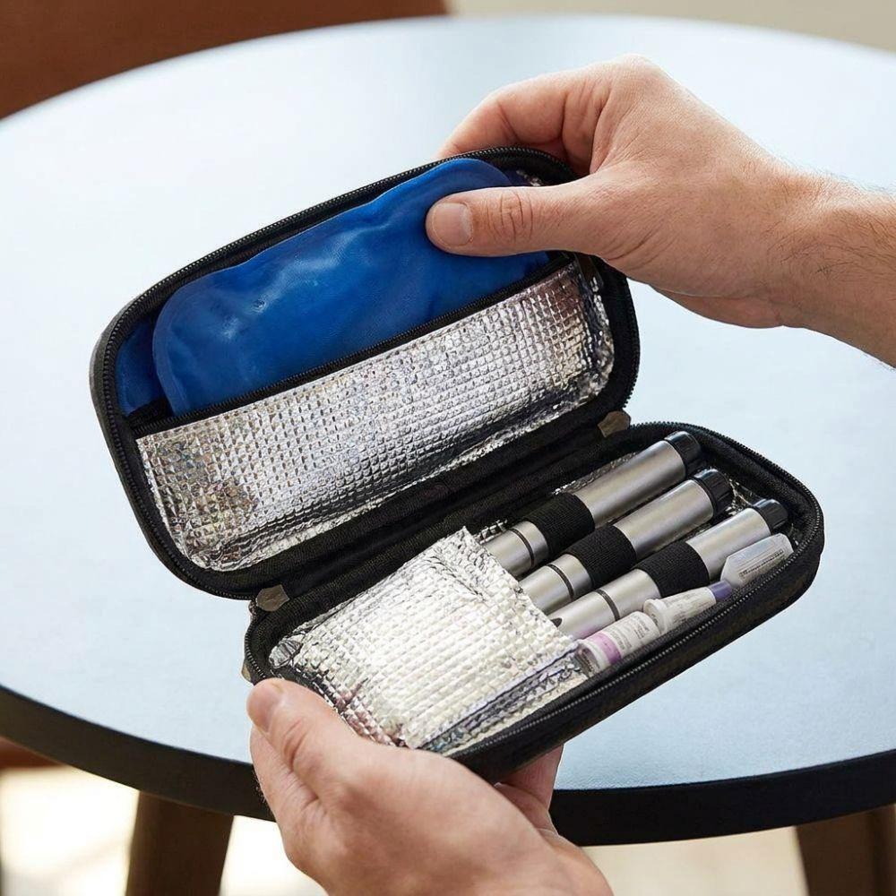 Waterproof Insulin Cooling Box Shockproof Insulin Pens Storage Box For Home Outdoor Camping