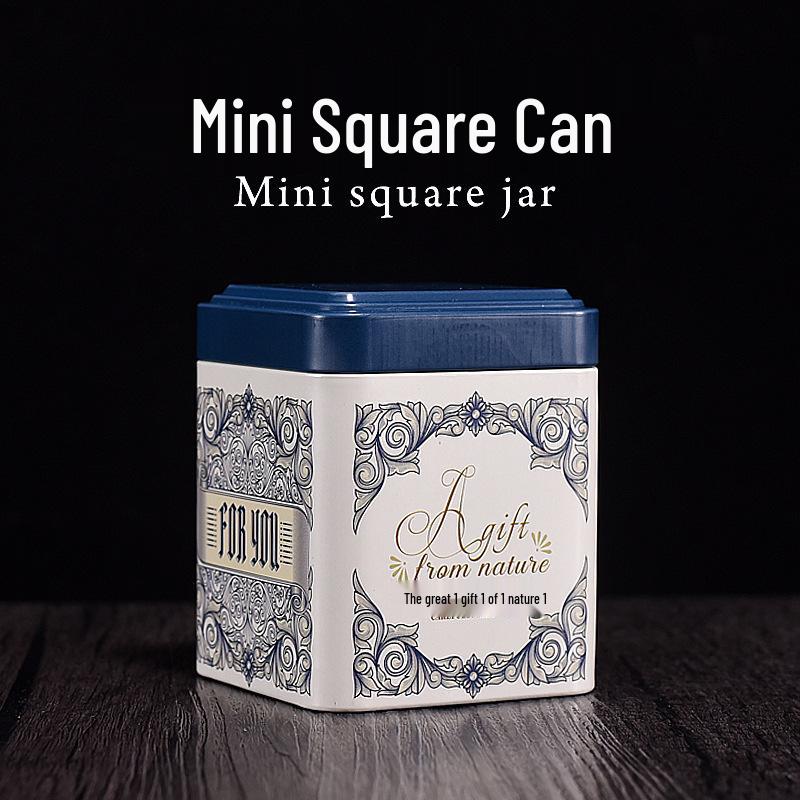 Square Tinplate Tea Can for Longjing Green Tea - Empty Packaging