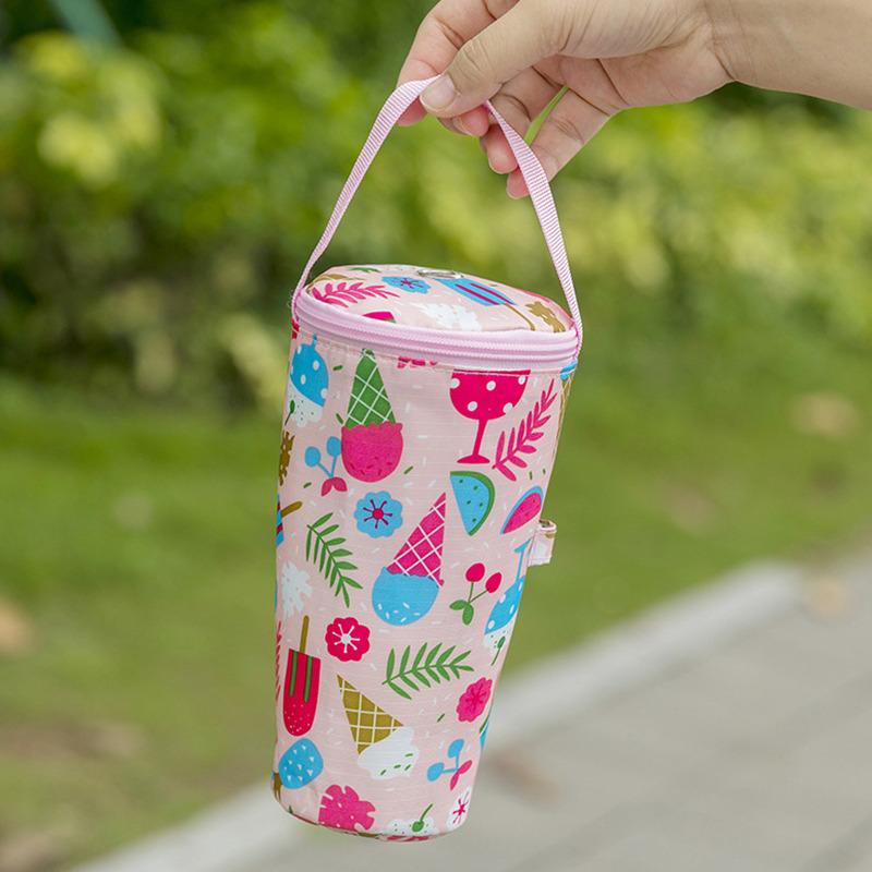 Přenosná taška na mléčný čaj, taška s tepelnou izolací, ekologická kabelka, přenosný izolovaný obal na kelímek, taška na deštník, ruční taška