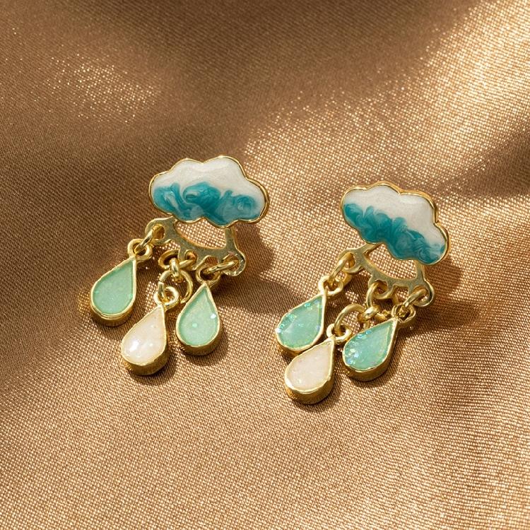 Water Drop Statement Earrings for Women Girls Christmas Jewelry Gift Decoration