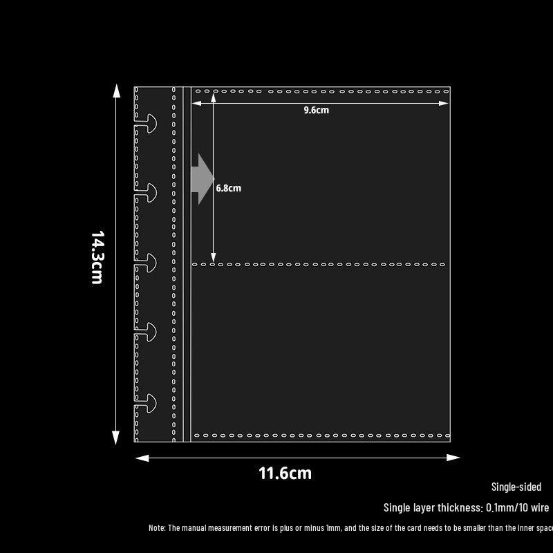 

High Transparency Loose-Leaf Polaroid Album – 3-in & 5-in Card Pockets, Square Card Holder, Thickened Pages