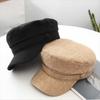 Cotton Linen Fashion Octagonal Cap Visor Hats Navy Hats Breathable Ladies Flat Cap  Autumn Summer