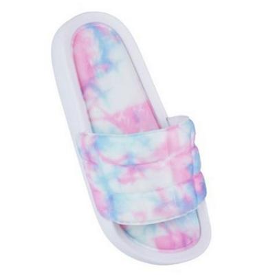 Sandrocks Girls Quilted Tie-Dye Sliders