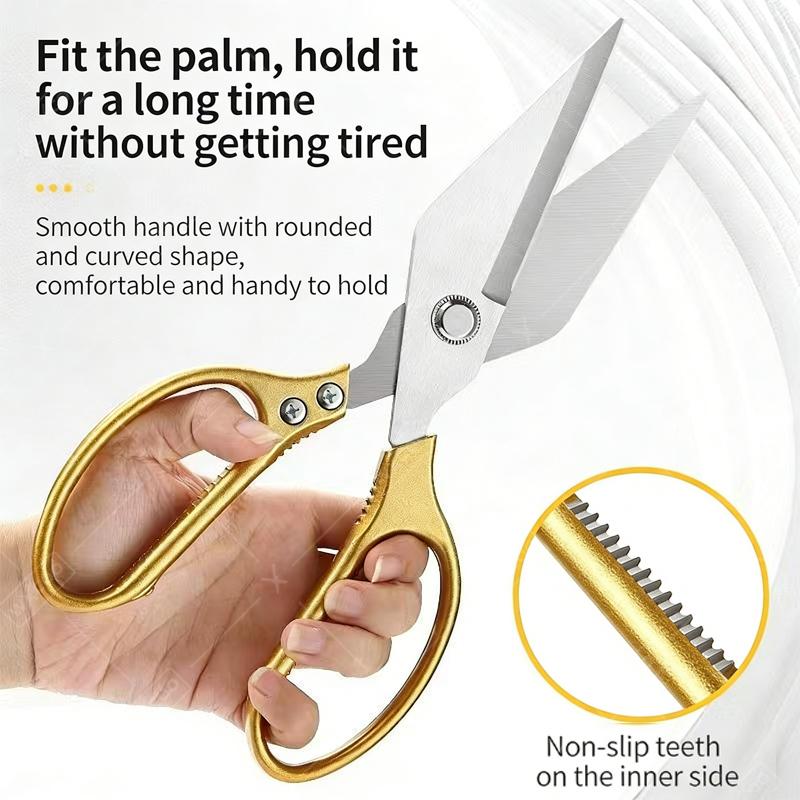 Stainless Steel Kitchen Scissors Professional Poultry Shears for Bone Meat Chicken Vegetables Scissors Multipurpose BBQ Scissors