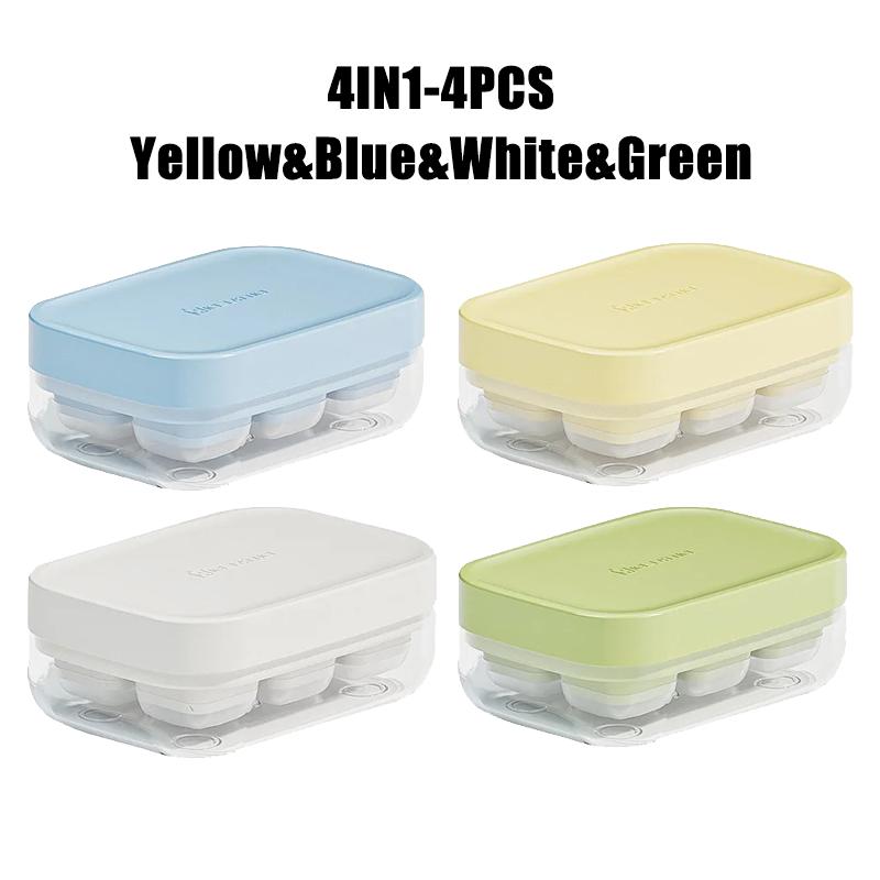 6Grid Silicone Ice Cube Mold Home Refrigerator Ice Box Press with Cover Frozen Ice Cube Magic Tool Food Grade Mini Ice Grid