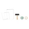 Gel Plastic Printing Plate Set Of 3 With Roller Tool For Smooth Stamping On Fabric And Paper