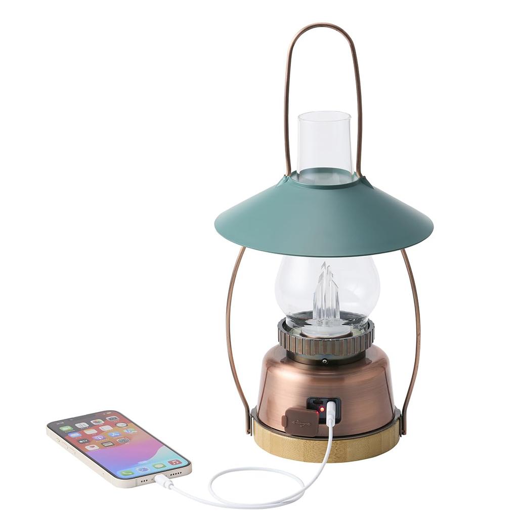 LOGOS Bamboo Flickering Classic Lodge Lantern - BE 74175034