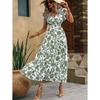 Yahua Women's Bohemian V-Neck Floral Dress - Elegant Summer Waist-Cinching Commuter Style 2026