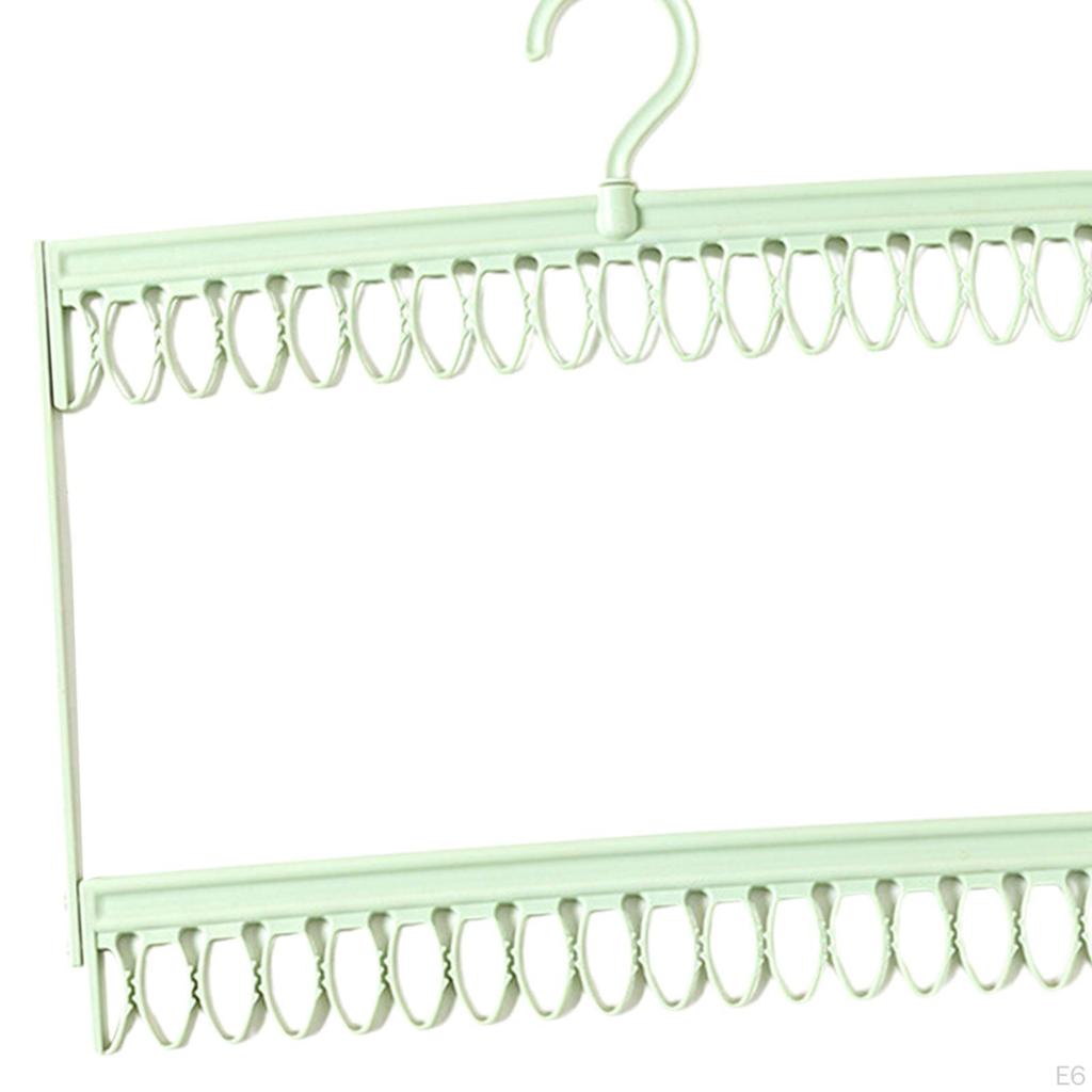 Clothes Drying Hanger with Clips ,Underwear Hanger, Windproof Laundry Rack, Sock Rack