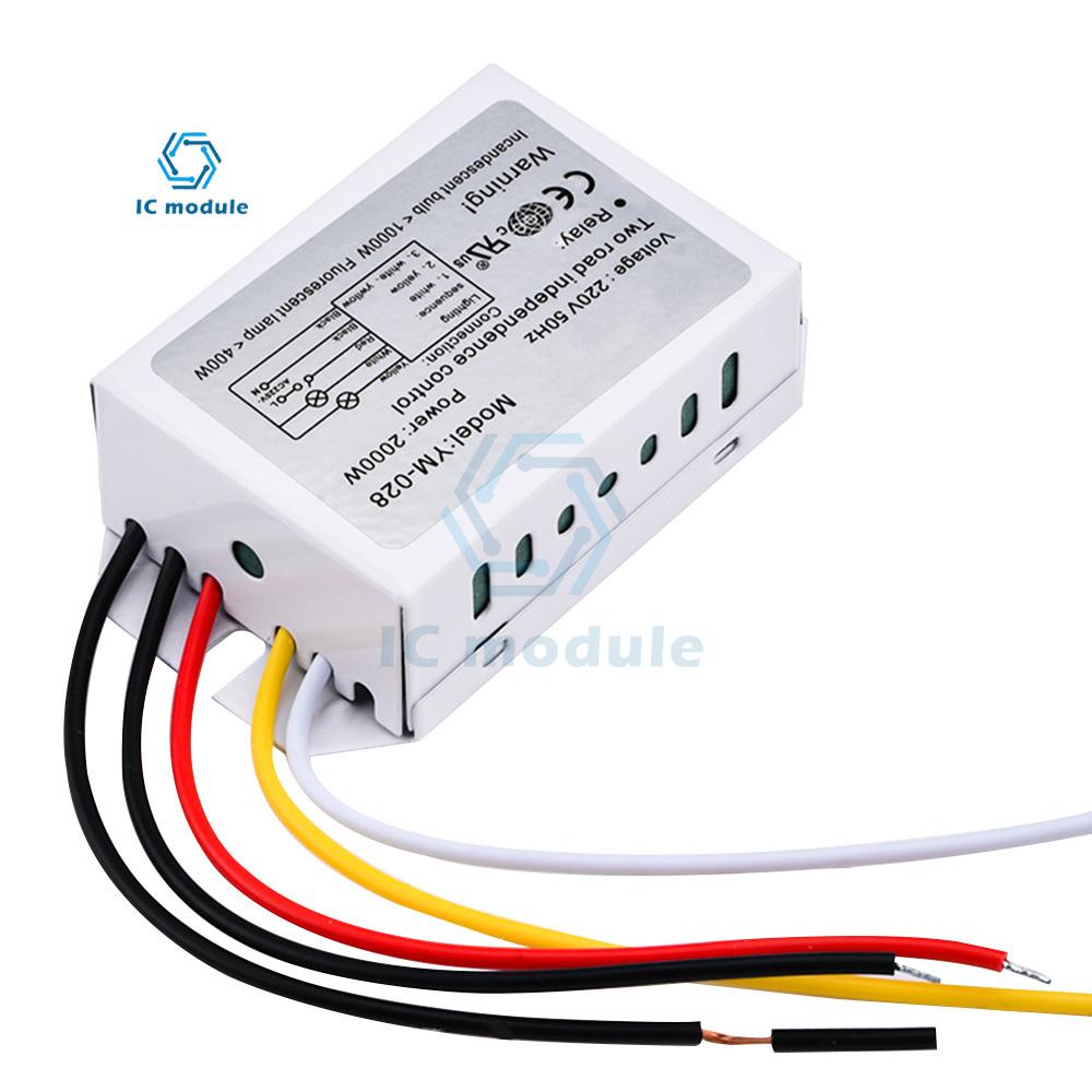 220V two-Ways 3-Sections Digital Subsection Switch 2-way Group Segmenter for Ceiling Light Independence Control Section Switch
