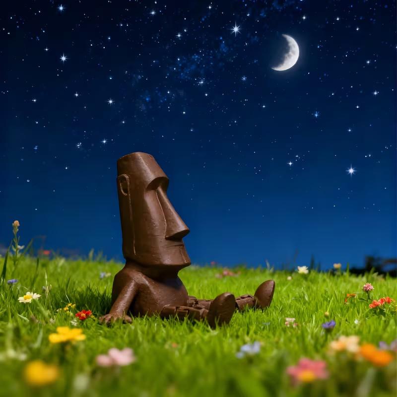 3D Printed Moai Statue Easter Island Moai Ornament With Movable Joints Collectible Figurine Home Desk Decor Party Gift