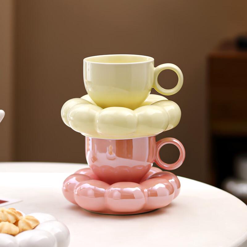 Shangqi Macaron Flower Ceramic Coffee Set