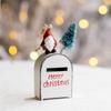 Cartoon Santa Claus Mailbox Pendant Iron Christmas Mailbox Decoration  New Year