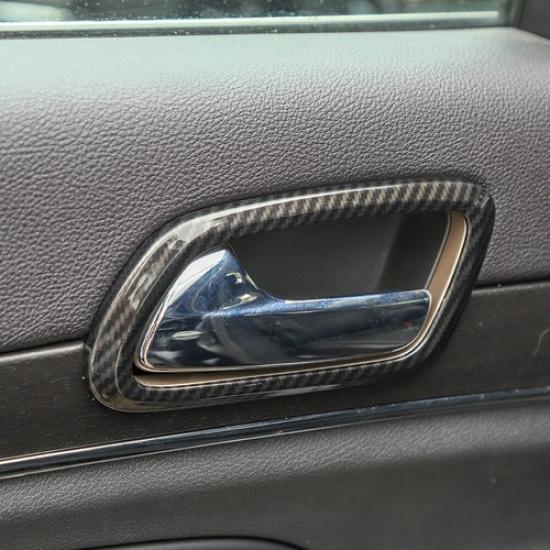4*Car Inner Door Handle Bowl Cover Trim for Jeep Grand Cherokee 11+ Carbon Fiber