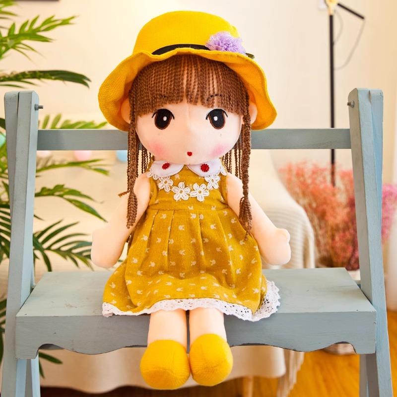 45cm Kawaii Girls Plush Toy Princess Doll with Clothes Kid Girls Baby Appease Toys Stuffed Plush Toys for Children Gift