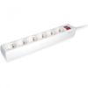 Equipped Power Strip with 6 Sockets, 1-5 Meter Network Cable and On/off Button