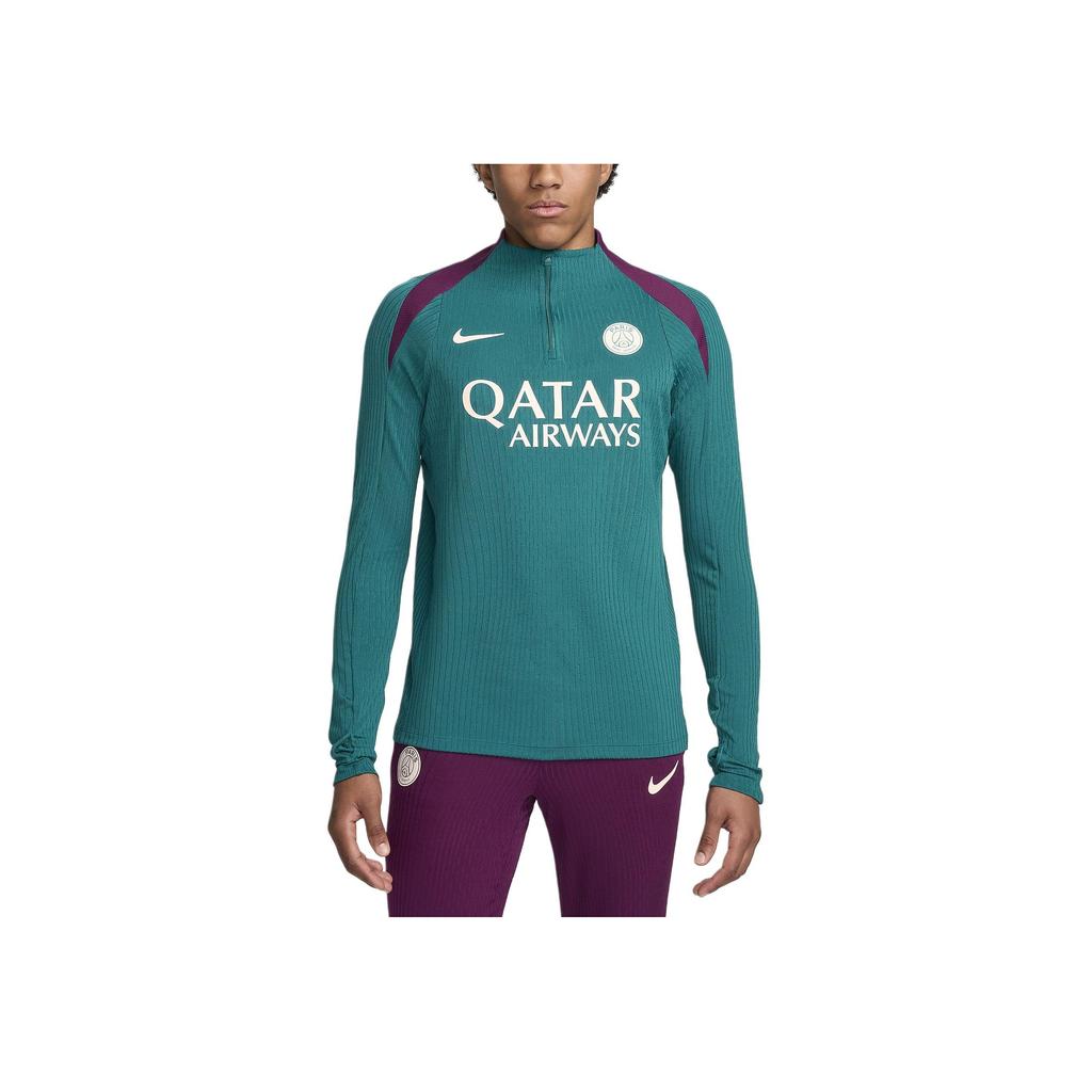 Nike Paris Saint-Germain Offensive Elite Team Letter Print Pullover Comfortable Moisture-Wicking Long Sleeve Football Shirt Men Tops FN9280-382