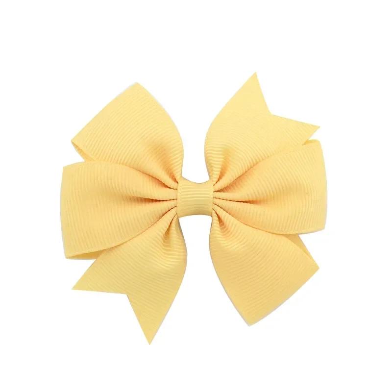 2/4/10 piezas 3'' Lazos de Cinta Sólida Pinzas para el Cabello para Bebés Niñas Lazos Hechos a Mano Pasadores Pasadores Accesorios para el Cabello para Niños