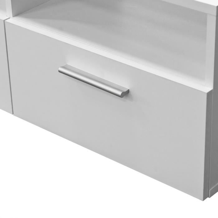 VidaXL Meuble TV Bois d’ingénierie 95x35x36 cm Blanc 244867