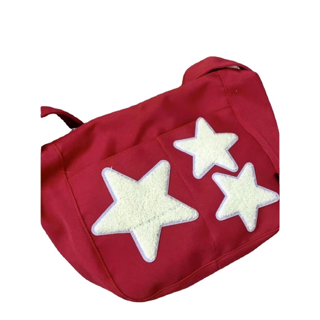 Cute personalized five-pointed star large-capacity tote bag women's casual oblique span bag versatile shoulder bag tide