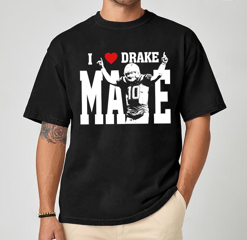 I Heart Love drake Maye TShirt Maye Fans Retro Rap Tee Game Day Tee Football Season Vintage S