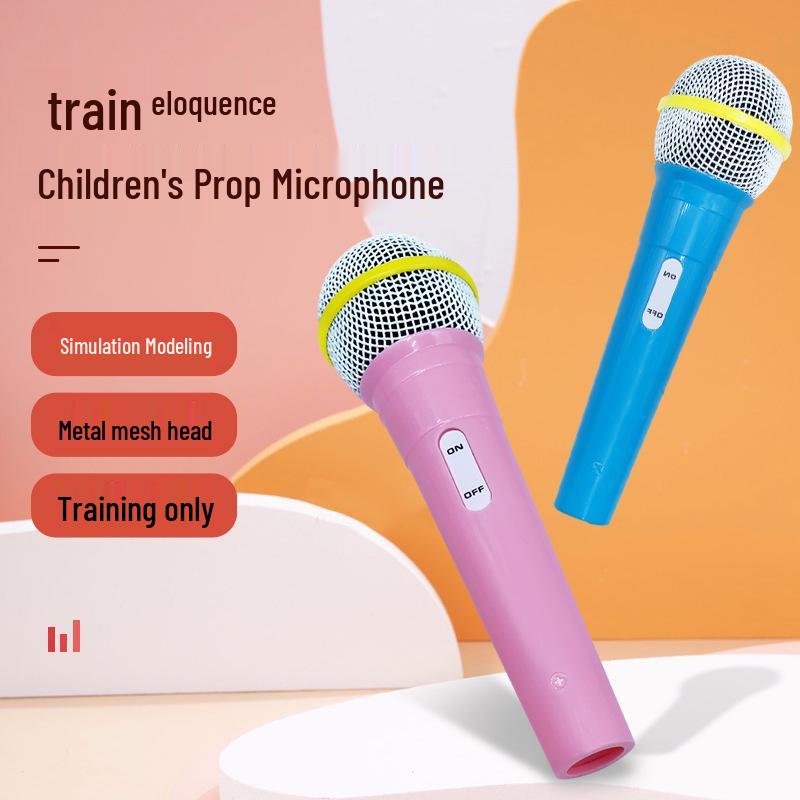 Children s Stage Performance Microphone Props Ocean Blue - 1 piece