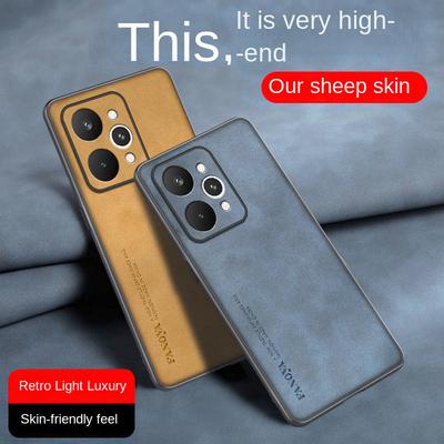 Plain Leather Comfortable Suede Case For Realme 15 Pro 15 14 Pro + 13 Pro 12 11 10 Pro Realme GT 7 6 5 6T Neo 7 Cover Fundas
