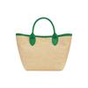 Longchamp Le Pliage 21 Embroidered Snap Closure Canvas And Leather Trimmed Tote Bag Women Tote Bag Green 10144HCE129