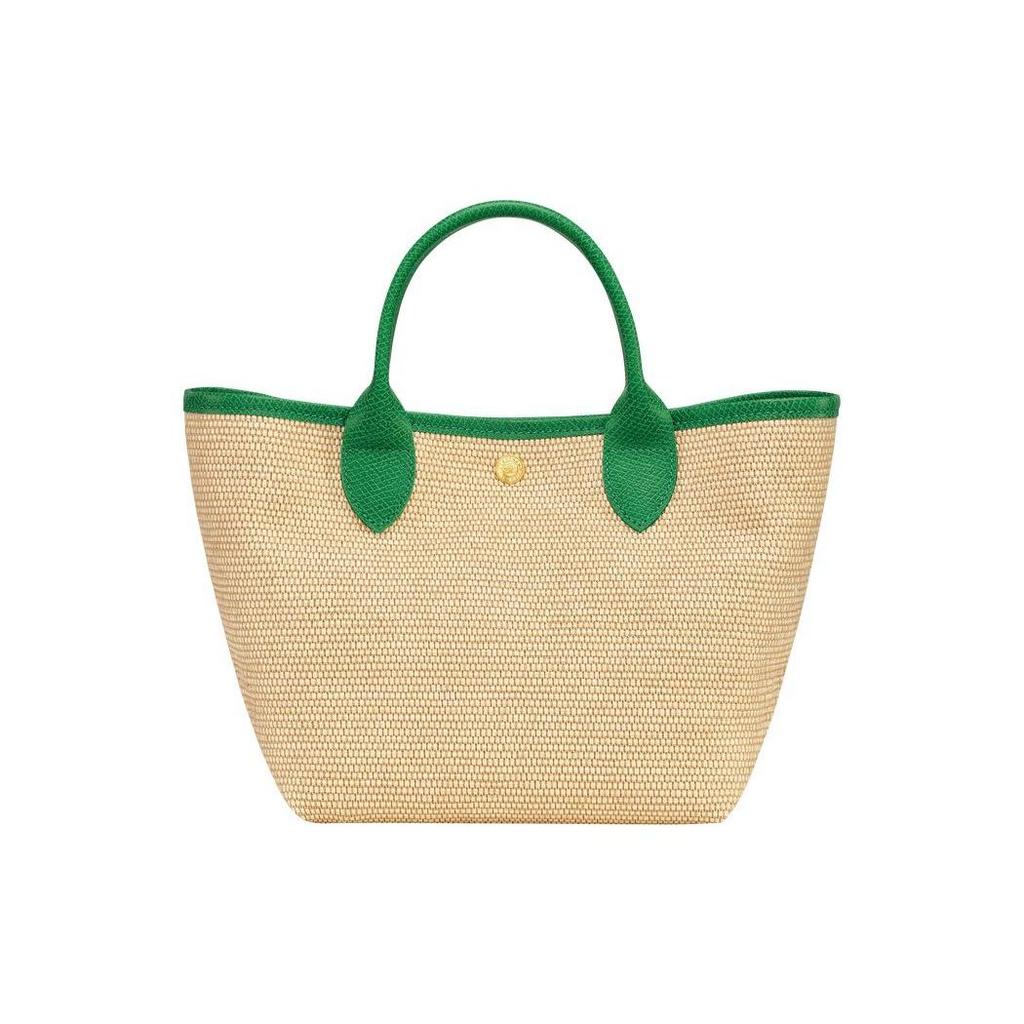 Longchamp Le Pliage 21 Embroidered Snap Closure Canvas And Leather Trimmed Tote Bag Women Tote Bag Green 10144HCE129