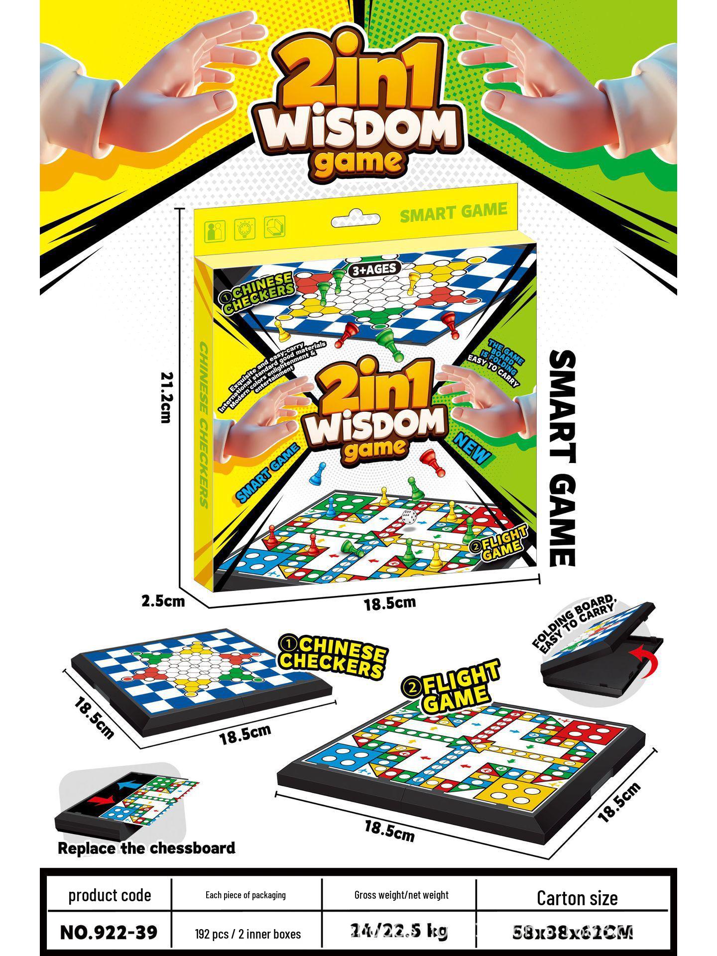 

4-in-1 Interactive Educational Board Game Toy: Airplane Chess & Snake Chess for Kids