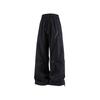 Women's Overalls Casual Lightweight Solid Color Trousers Drawstring Multi-Pockets Straight Leg Pants