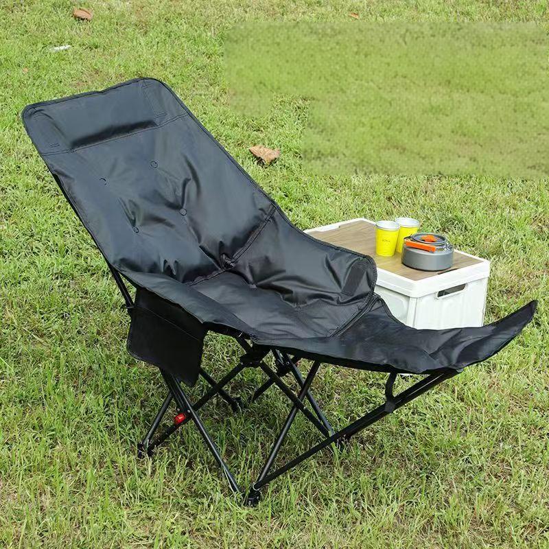 Adjustable Padded Moon Chair: Office & Camping Recliner for Sitting or Sleeping