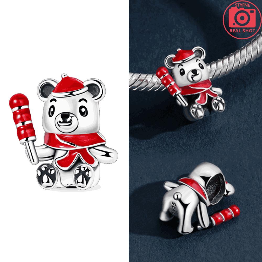 Red Dragon Pendant Horse Animal Bear Candy Cane Original Charms Copper Beads Fit Bracelet Jewelry Gift Delicate Accessory