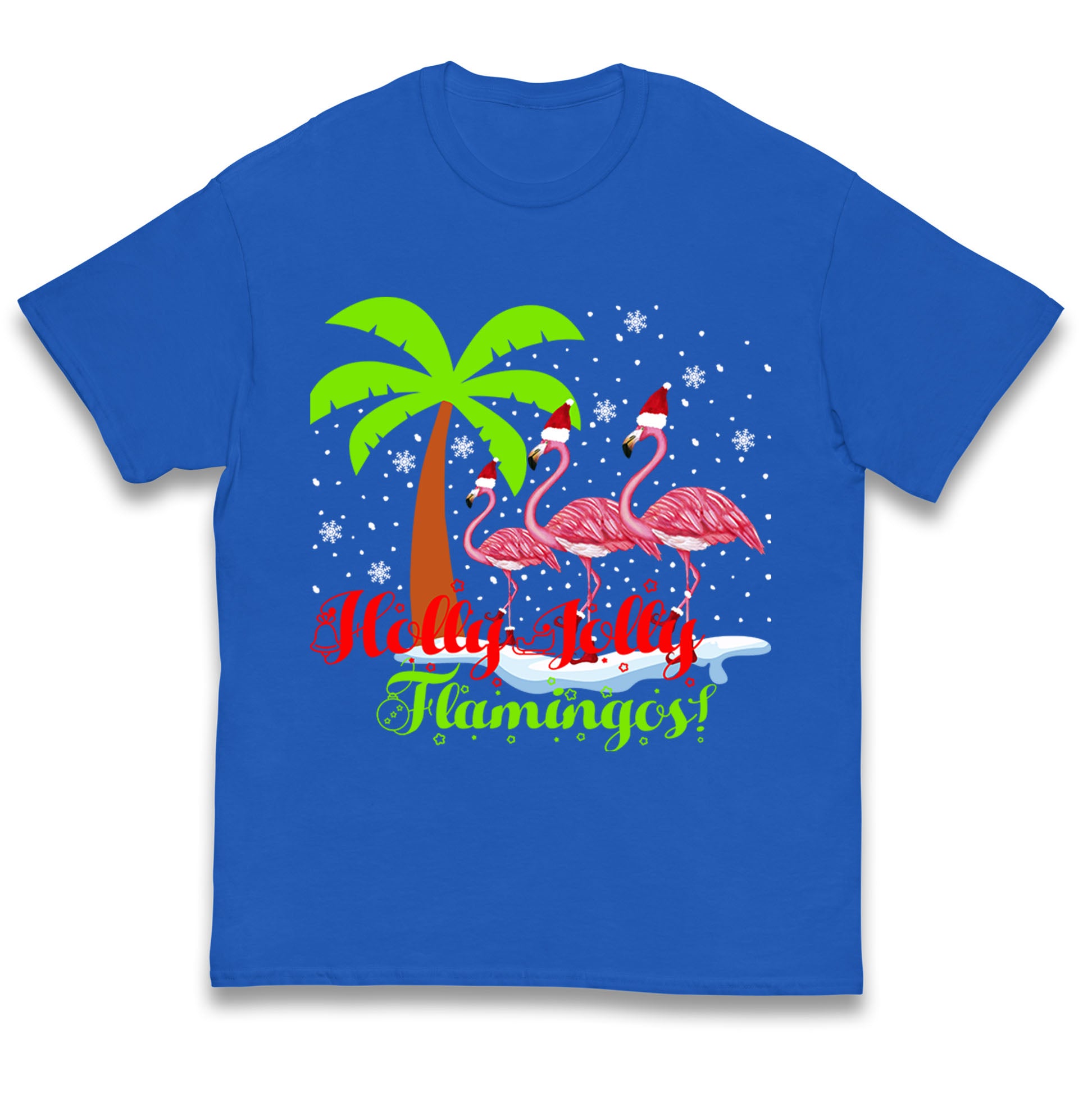 Holly Jolly Flamingos Christmas Kids T Shirt 140