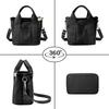[Sitengle] Women's Canvas Tote Bag, Shoulder Bag, 2-Way Crossbody Bag with Compartments, Mini Tote, Small Handbag, Simple, Solid Color, Lightweight,