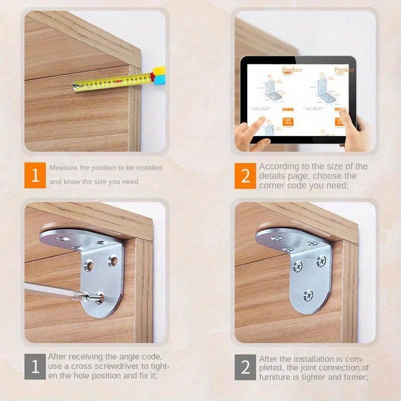 10 Stück L-förmige Winkelverbinder Knotenblech Verbindung rechtwinkliger Winkel