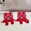 1/2Pcs Red Chinese Wedding Decorations Joint Movability Creative Double Happiness Ornaments 3D Printed Good Luck