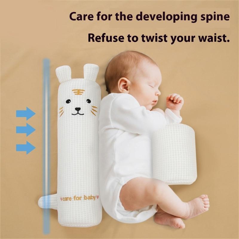 Pernă de Dormit pe o Parte pentru Bebeluși Desen Animat Design Ergonomic pentru Sugari Copii Mici Material Respirabil Model Drăguț Curățare Ușoară