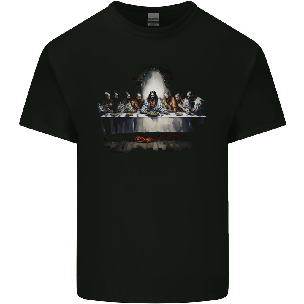 Gesù Cristo L'Ultima Cena T-Shirt Unisex in Cotone Leggero