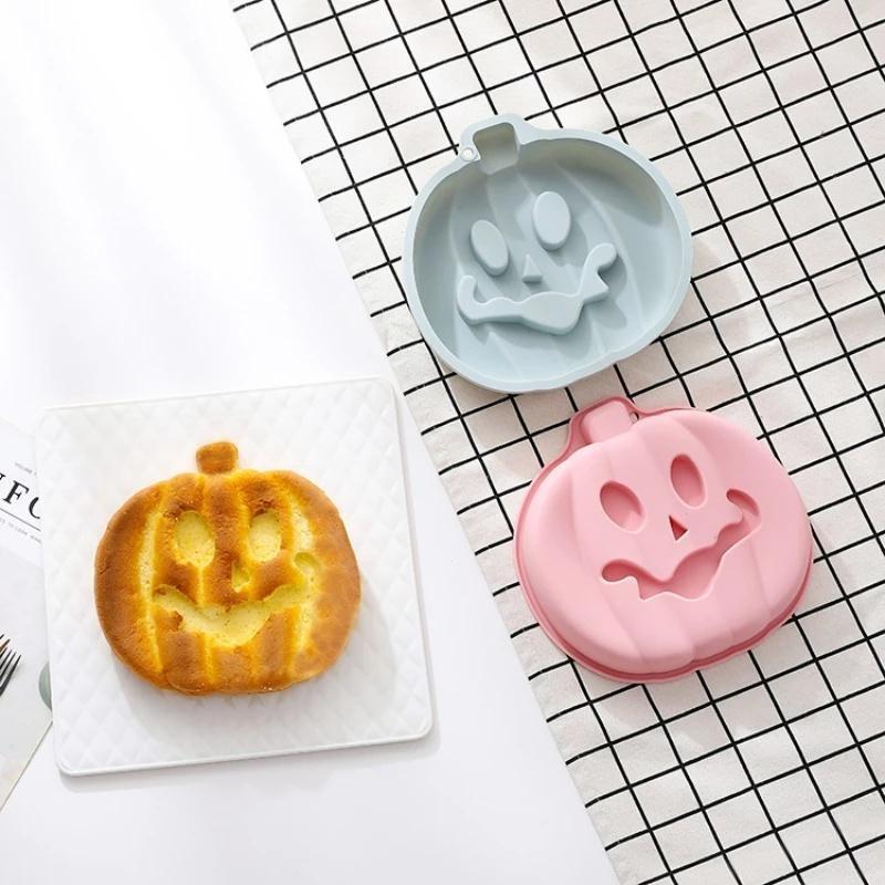 Molde de Silicona para Pastel de Mousse de Calabaza Día de Halloween Molde para Pastel de 8 pulgadas Bandeja para Hornear Postre Francés Mousse Herramienta para Hornear Utensilios de Cocina de Silicona