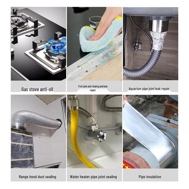 Ruban adhésif en aluminium de cuisine imperméable résistant à la chaleur pour sceller les interstices de cuisinière et d'évier
