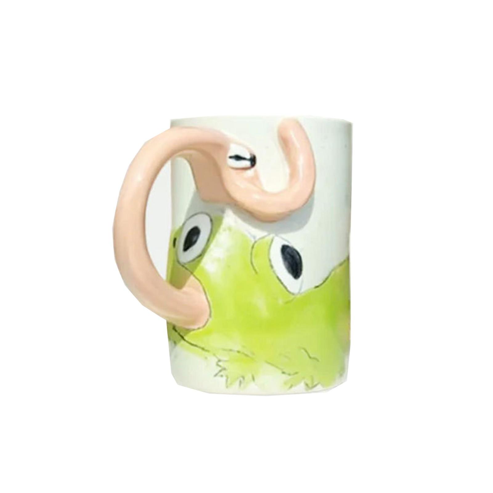 

Кружка, Светло-зеленая расписанная вручную чашка для воды с автобусом, Подарок на День защиты детей, Чашка для молока One Size