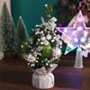 Decorative Mini Christmas Tree with Base PVC Gold/Red/Silver Tabletop Christmas Tree 20cm Christmas Tree