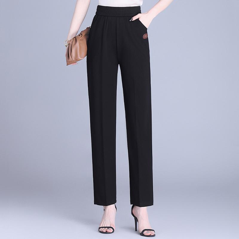 Summer Pants for Women Plus Size Elegant High Waist Long Trousers