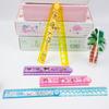 30cm Cartoon Plastic Ruler with Geometric Patterns - Folding Design for Kids/Student Stationery