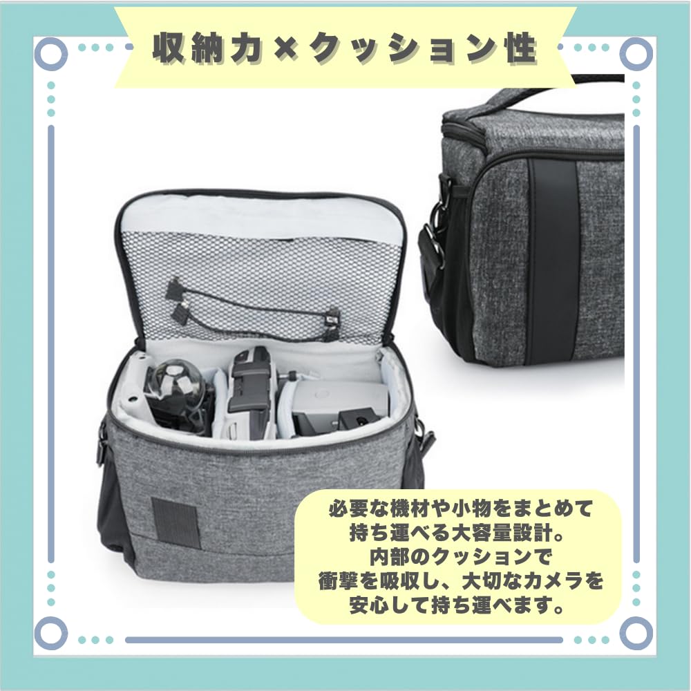 Ideastore Camera Bag Camera Case Pouch Shoulder Compact with Dividers Waterproof