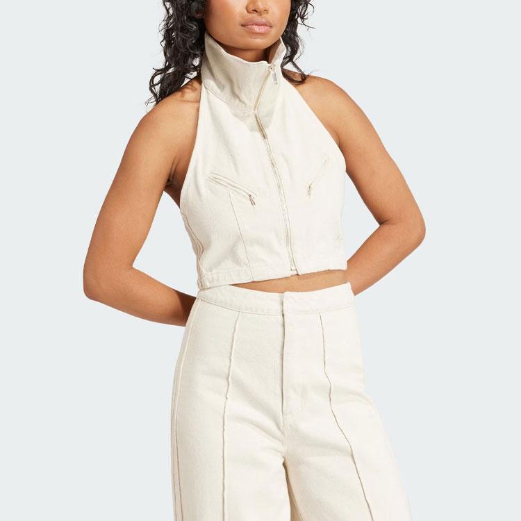 Adidas Originals Fashion Montreal Cropped Vest Women Tops White IS3580